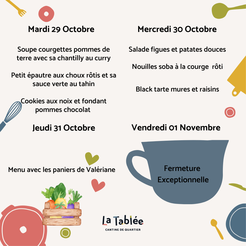 Menu de la semaine