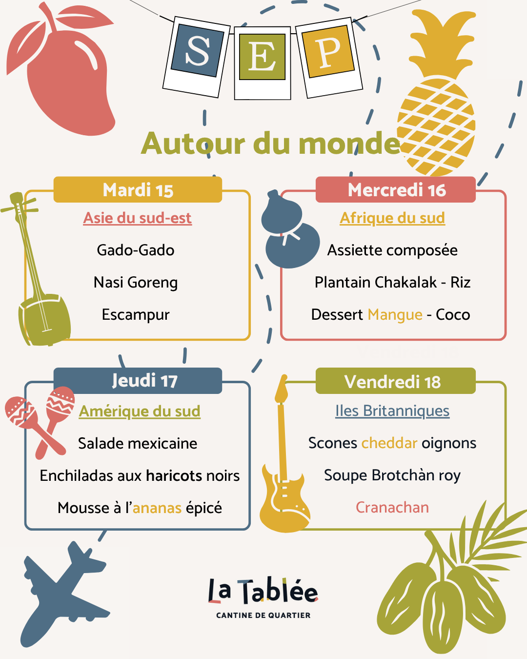 Menu de la semaine
