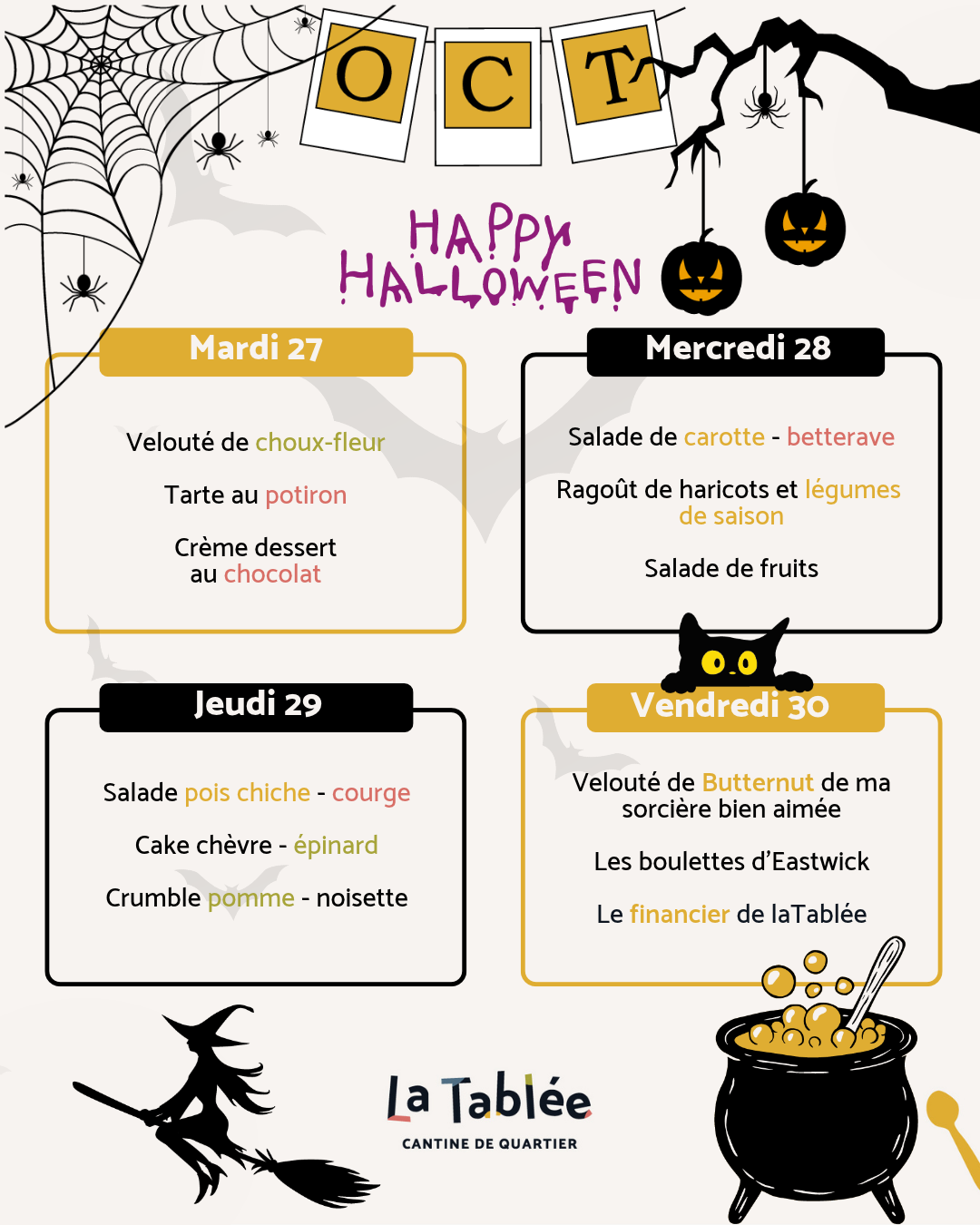 Menu de la semaine